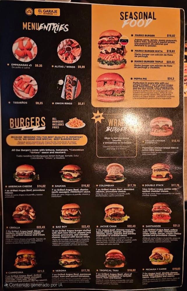 El Garaje Go Burger Miami Menu image 3